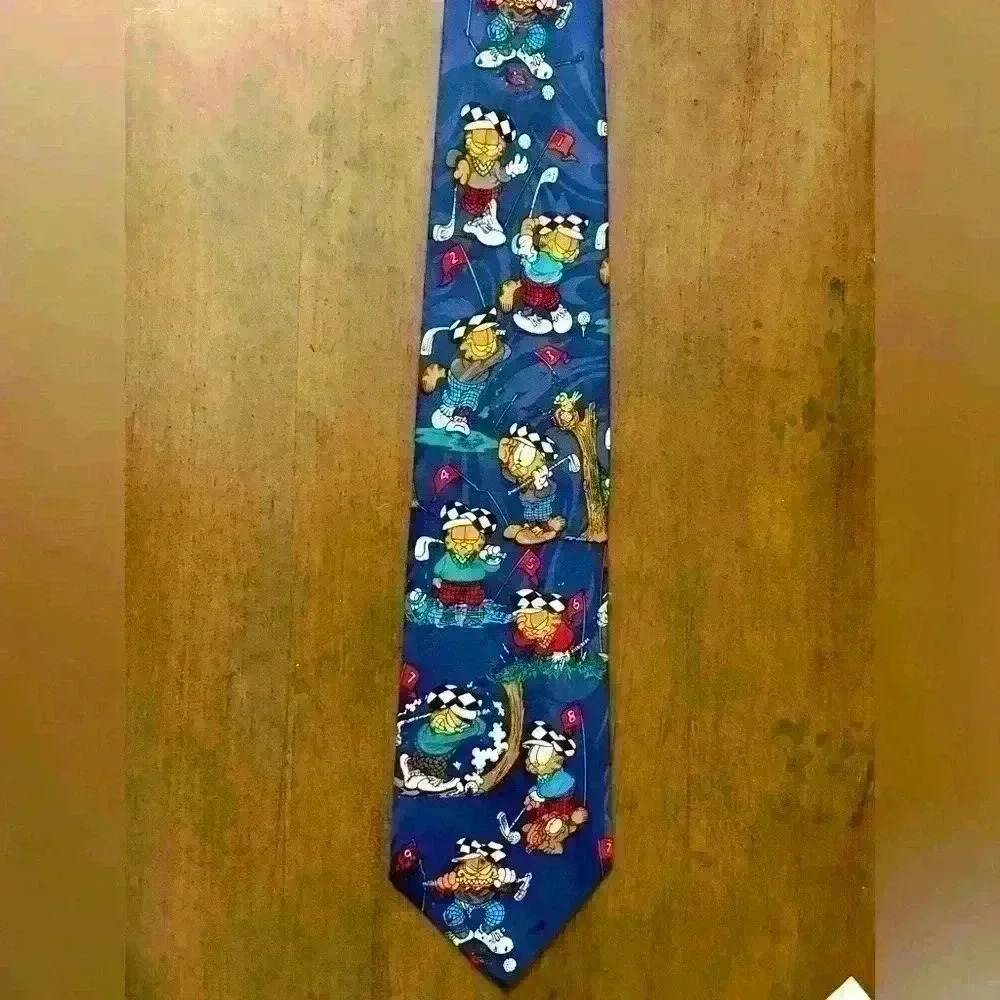 Men’s Balancine Hot Cakes Vintage 1978 Garfield Golf Neck Tie